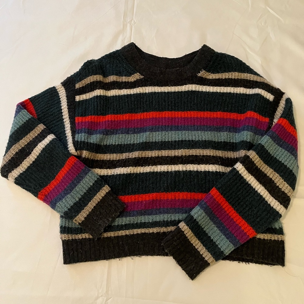 American Eagle colorful stripped cozy sweater